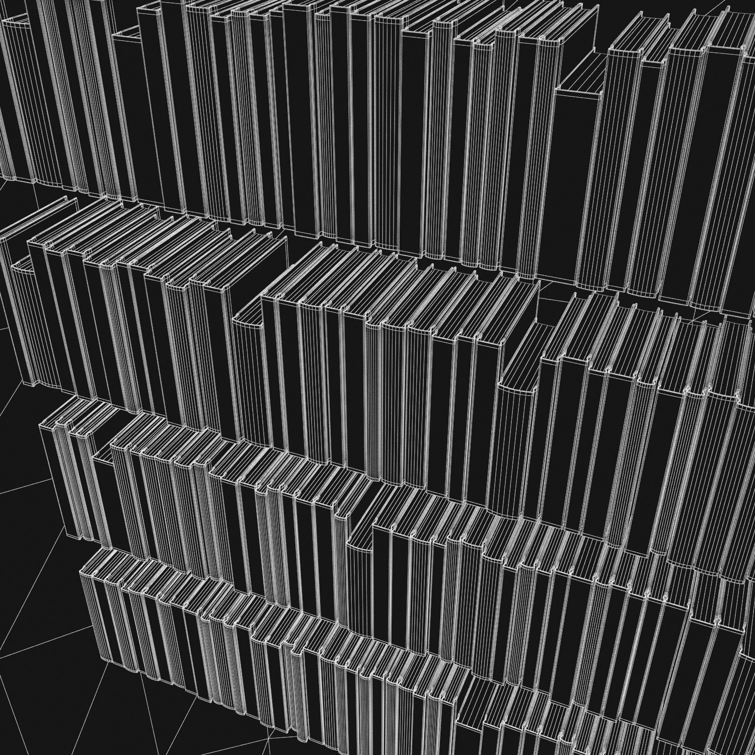 Books 150 pieces 3-7-1 Low-poly 3D model_35