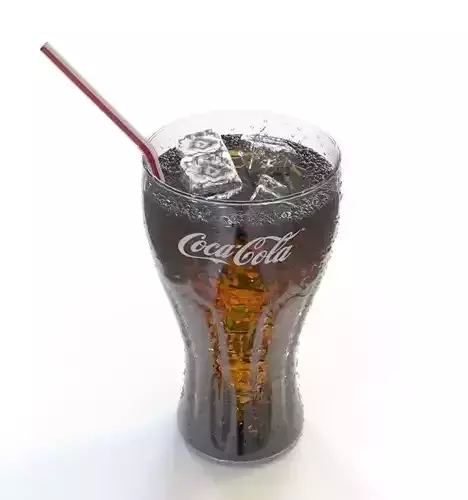 Coca Cola cup with ices