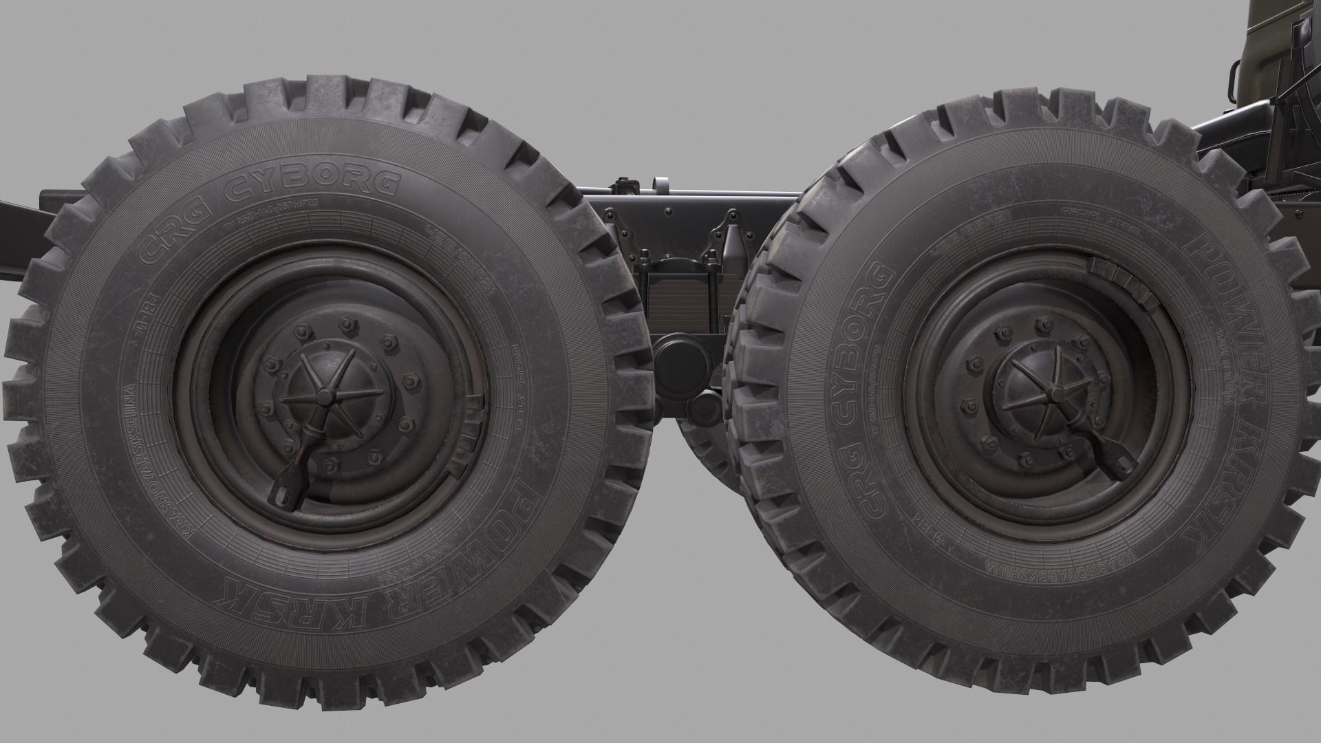 RUSSIAN MILITARY TRUCK URAL-4320 Low-poly 3D model_22