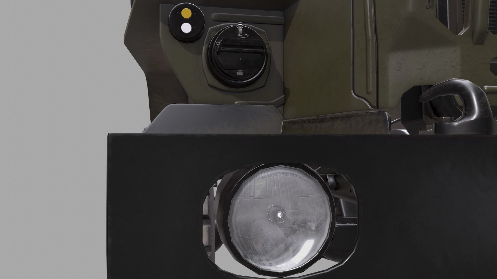 RUSSIAN MILITARY TRUCK URAL-4320 Low-poly 3D model_15