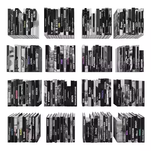 Books 150 pieces 3-8-2 Low-poly 3D model