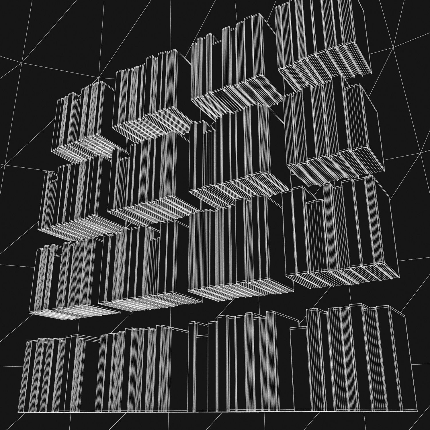 Books 150 pieces 3-8-2 Low-poly 3D model_18