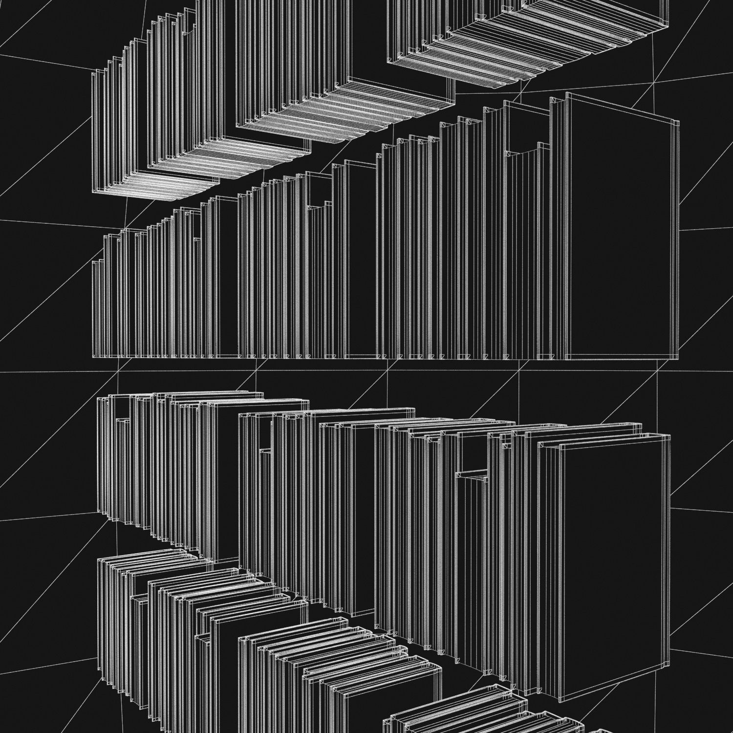 Books 150 pieces 3-8-2 Low-poly 3D model_22