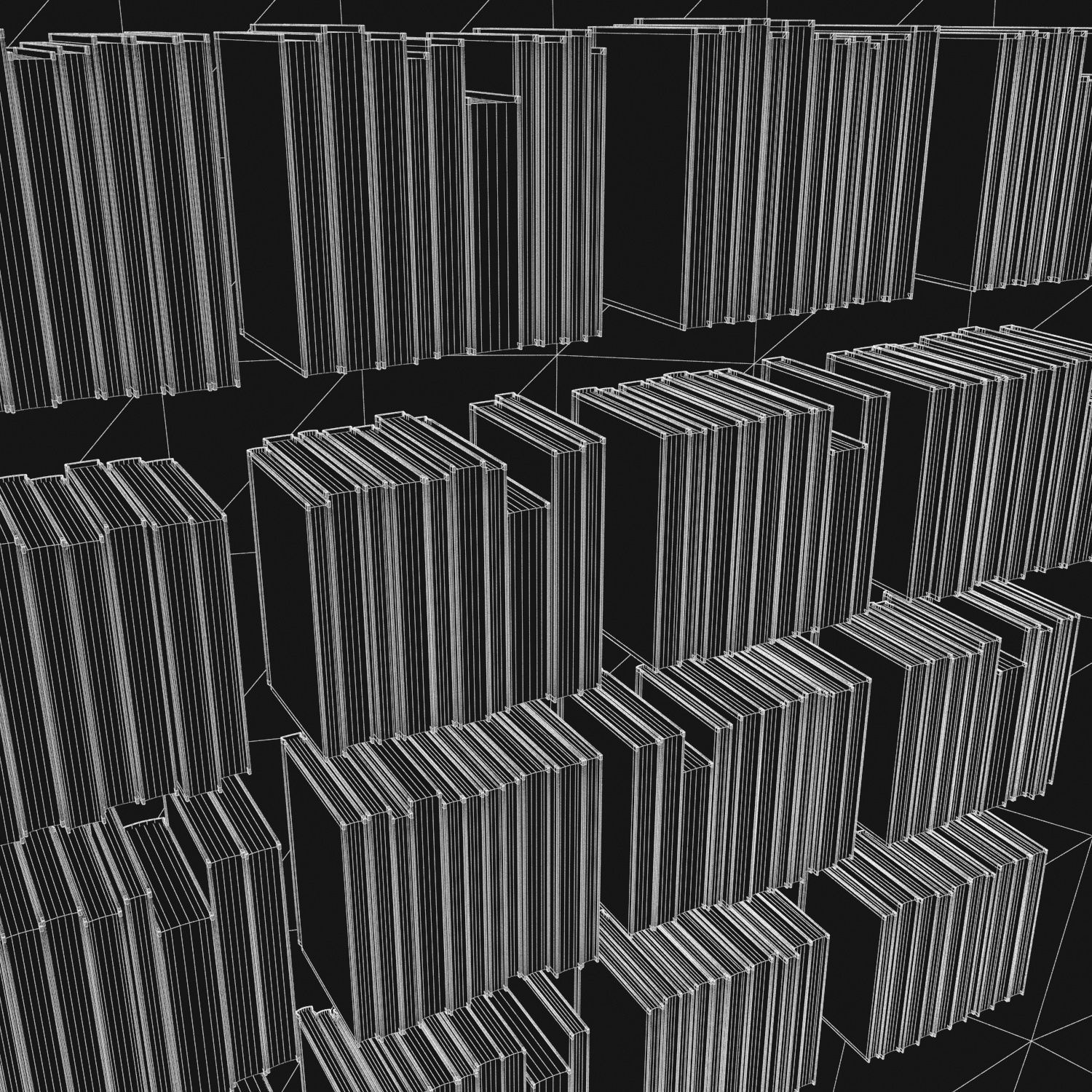 Books 150 pieces 3-8-2 Low-poly 3D model_20