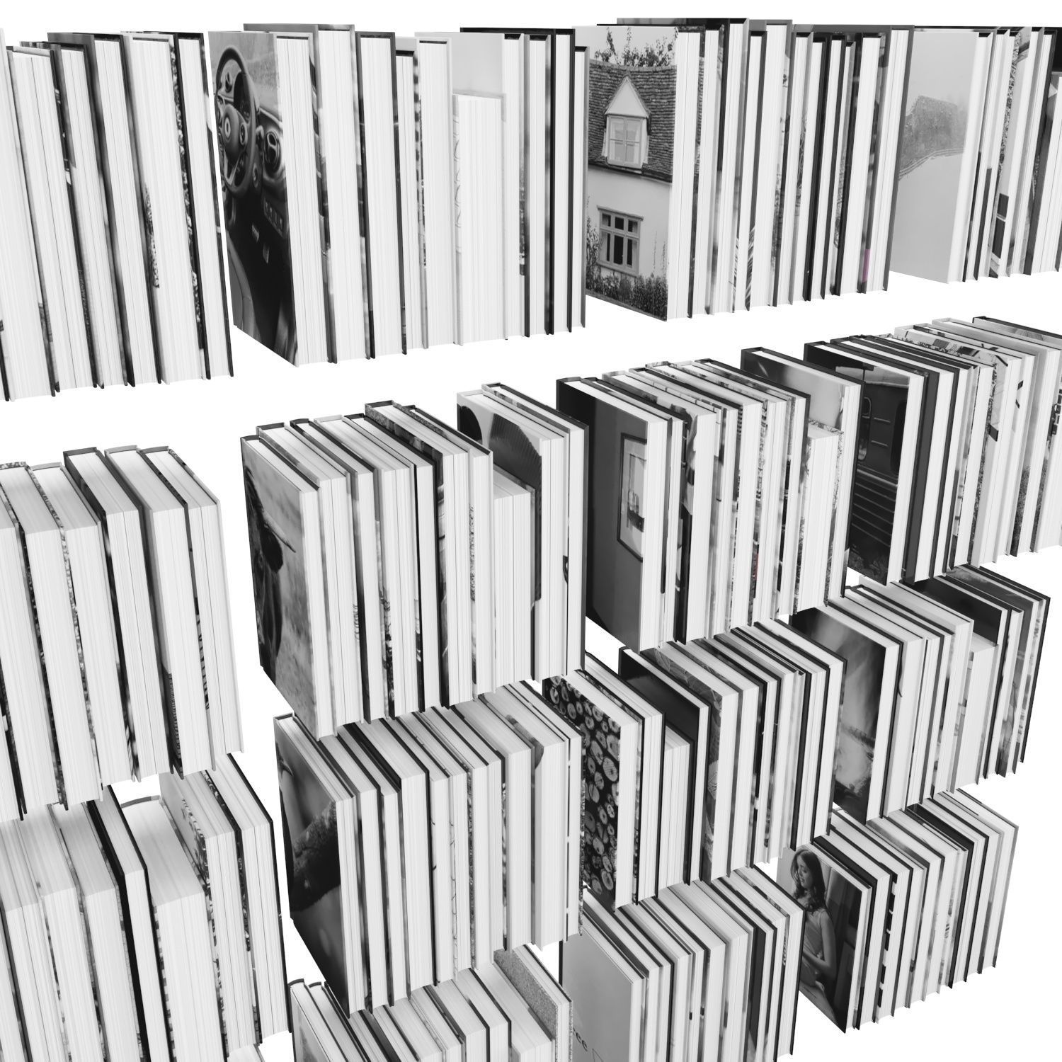 Books 150 pieces 3-8-2 Low-poly 3D model_8