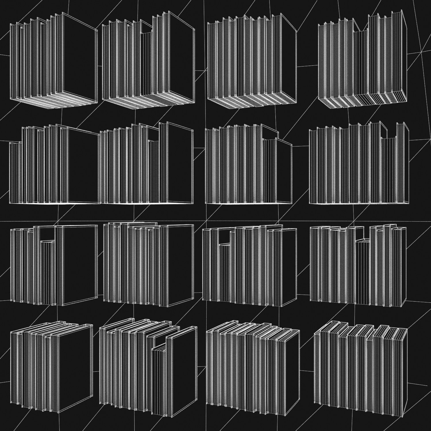 Books 150 pieces 3-9-2 Low-poly 3D model_31
