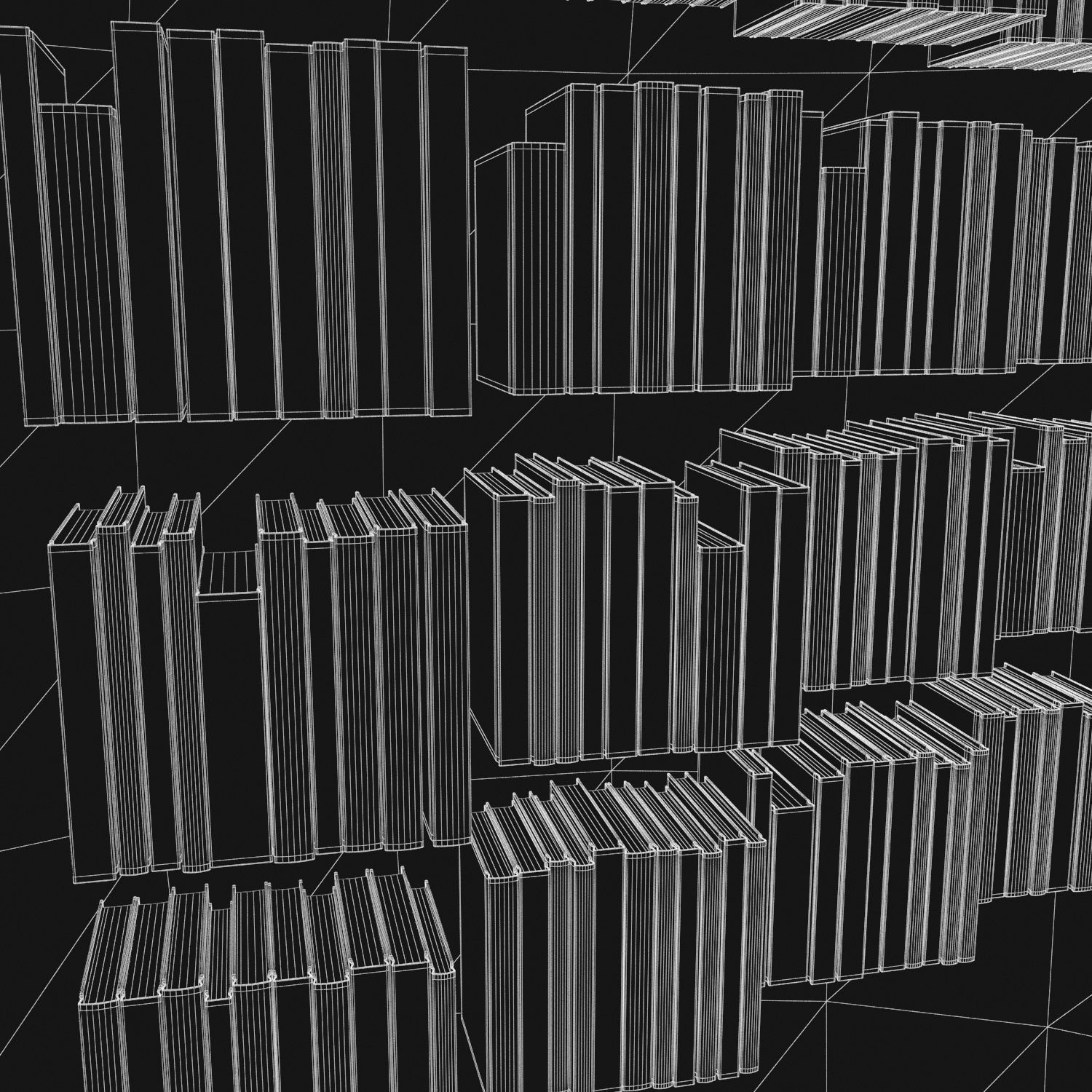 Books 150 pieces 3-9-2 Low-poly 3D model_33