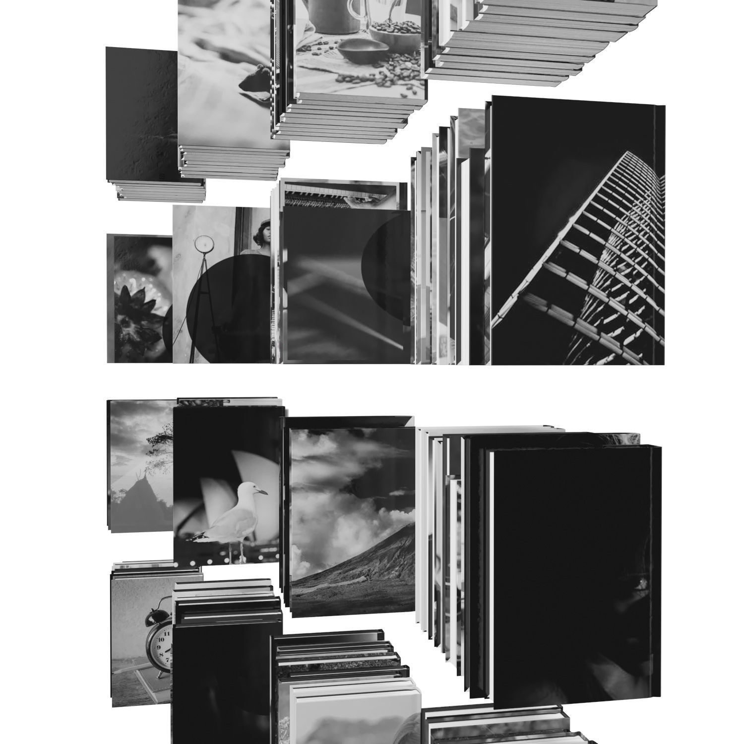 Books 150 pieces 3-9-2 Low-poly 3D model_12