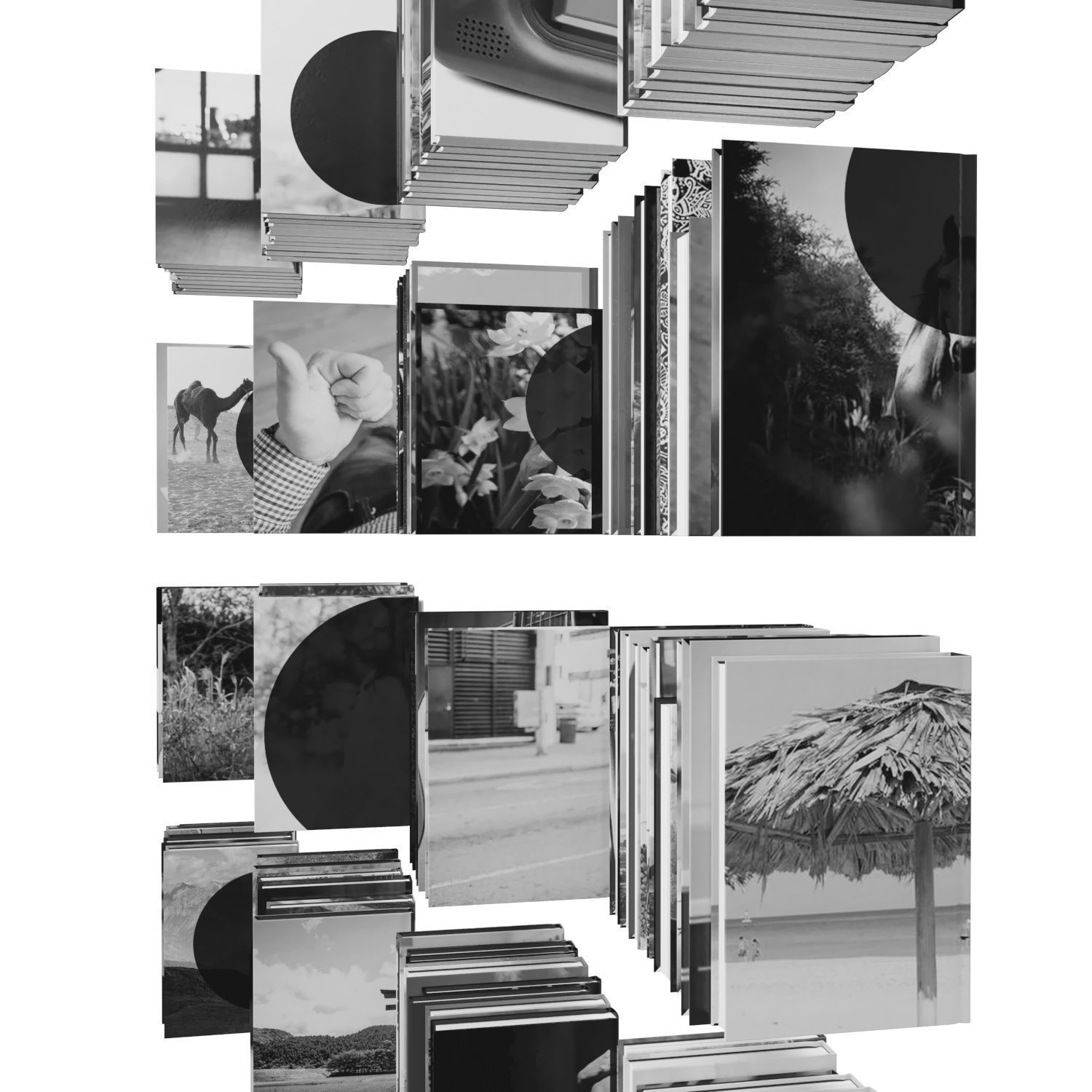 Books 150 pieces 3-9-3 Low-poly 3D model_12