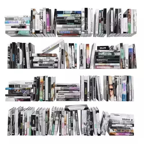 Books 150 pieces 4-3-2 Low-poly 3D model