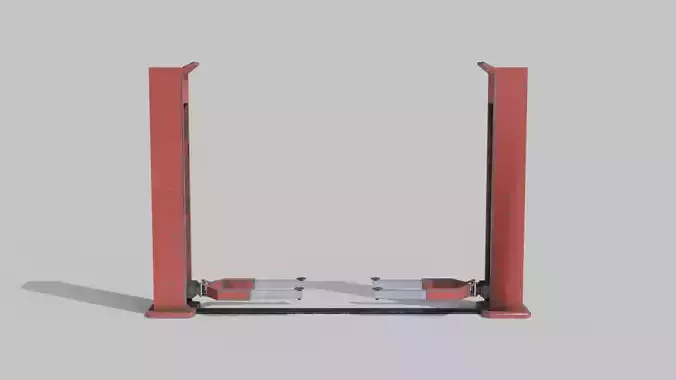 Simple Car Lift  Car Jack PBR Animated Low-poly 3D model