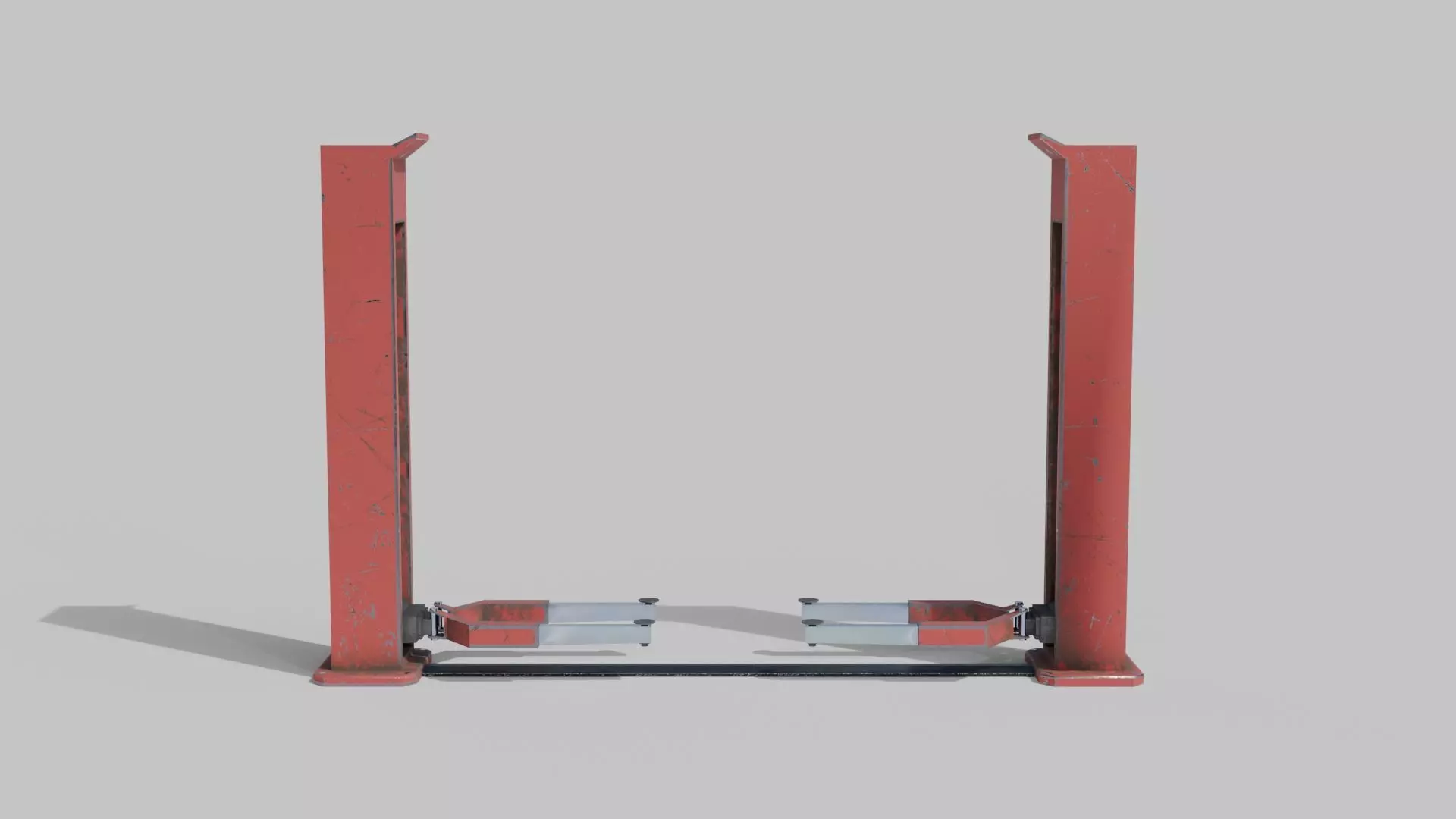 Simple Car Lift Car Jack PBR Animated Low-poly 3D model_0