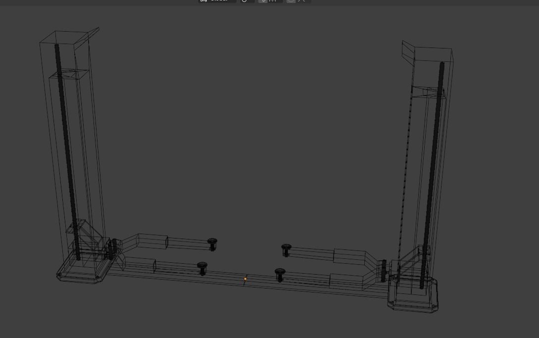 Simple Car Lift Car Jack PBR Animated Low-poly 3D model_6