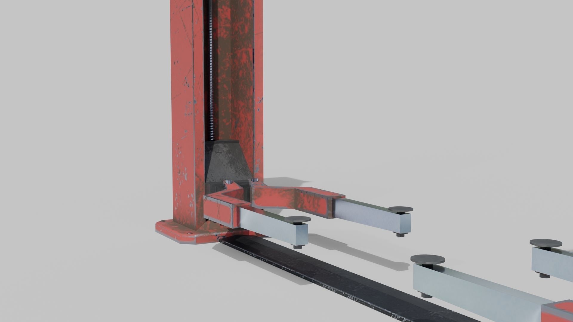 Simple Car Lift Car Jack PBR Animated Low-poly 3D model_5