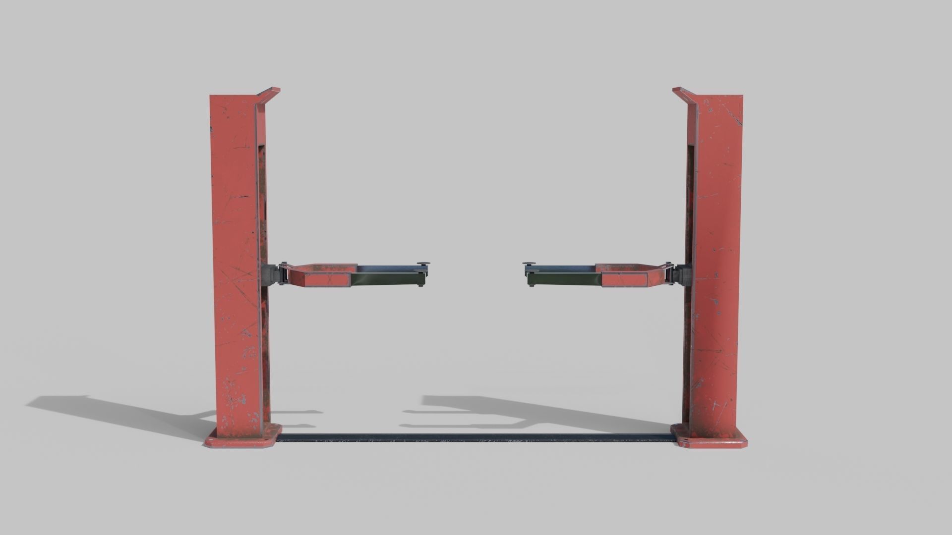 Simple Car Lift Car Jack PBR Animated Low-poly 3D model_1