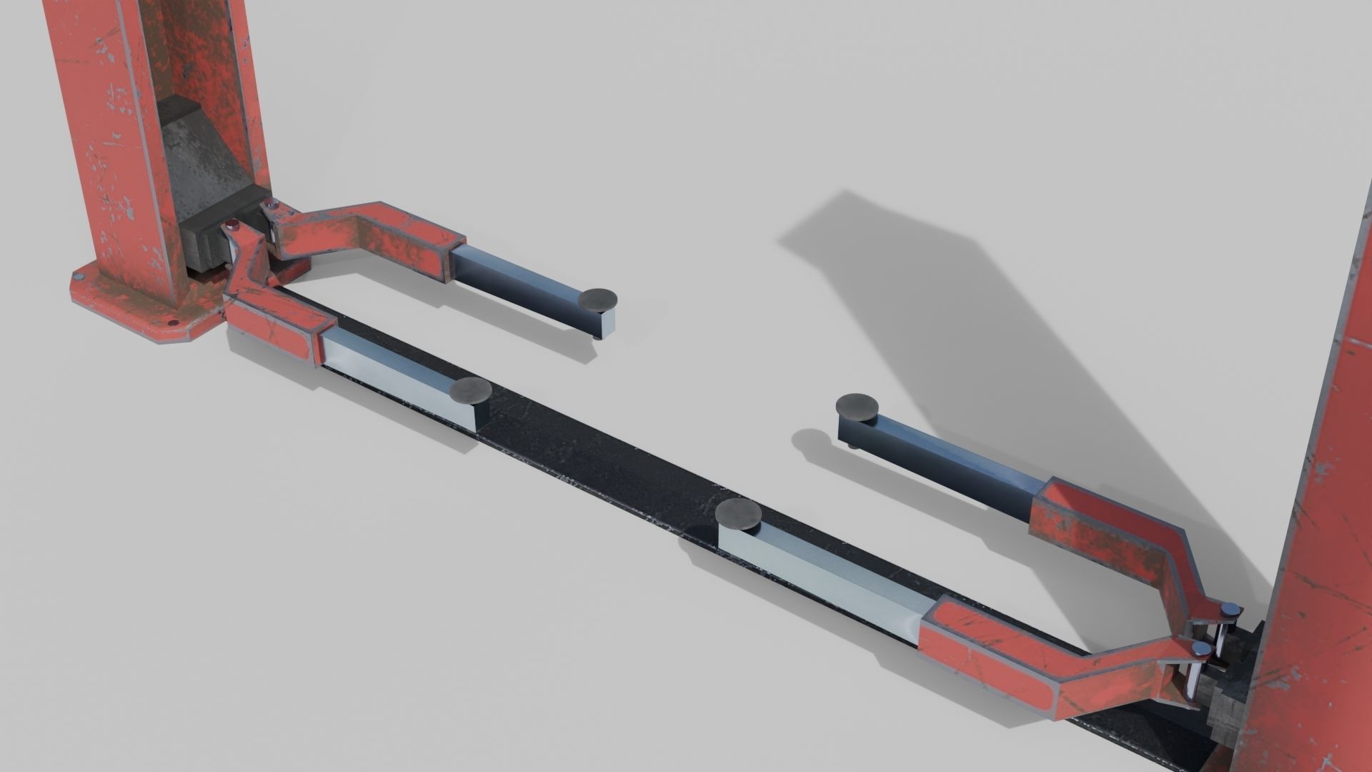 Simple Car Lift Car Jack PBR Animated Low-poly 3D model_2