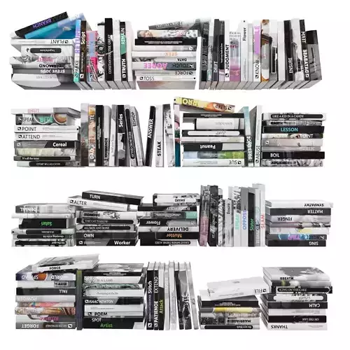 Books 150 pieces 4-4-2 Low-poly 3D model