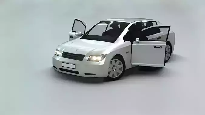 Affekta A212 Classic Concept Car with interior Low-Poly Low-poly 3D model