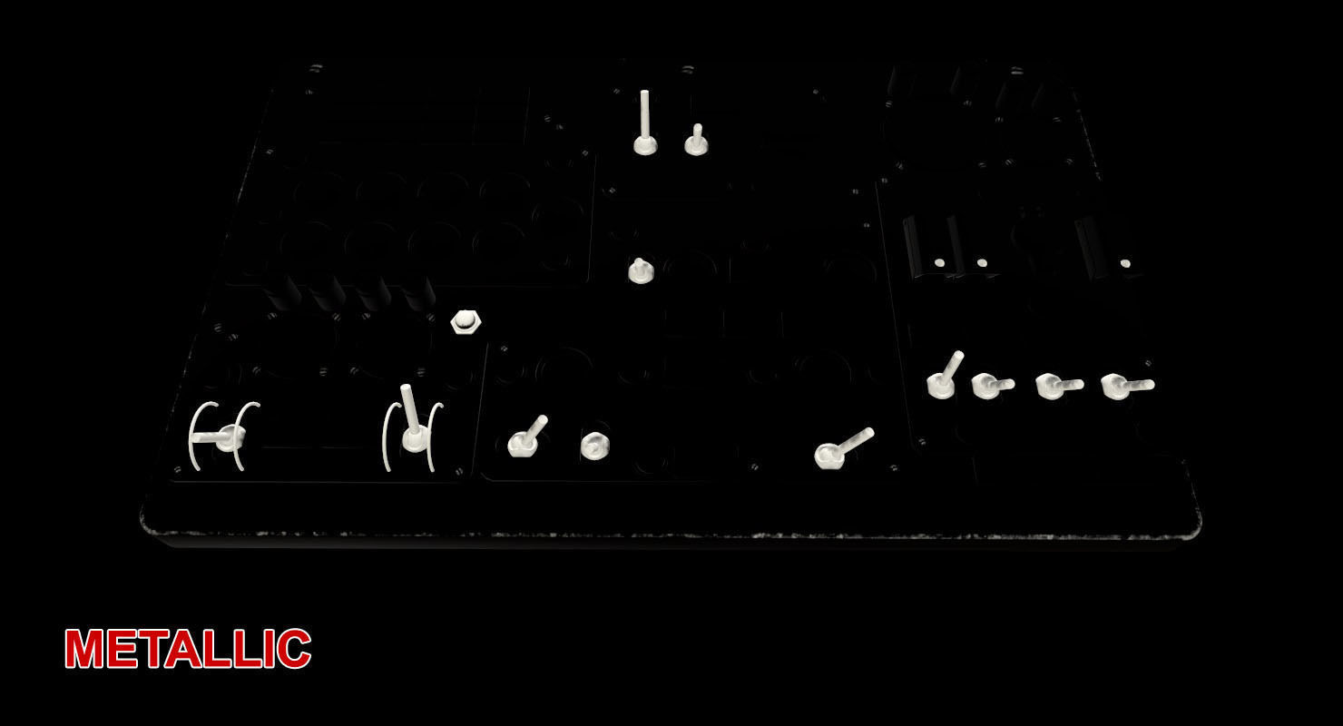 Mi-8MT Mi-17MT Central Overhead Panels Board English Low-poly 3D model_22