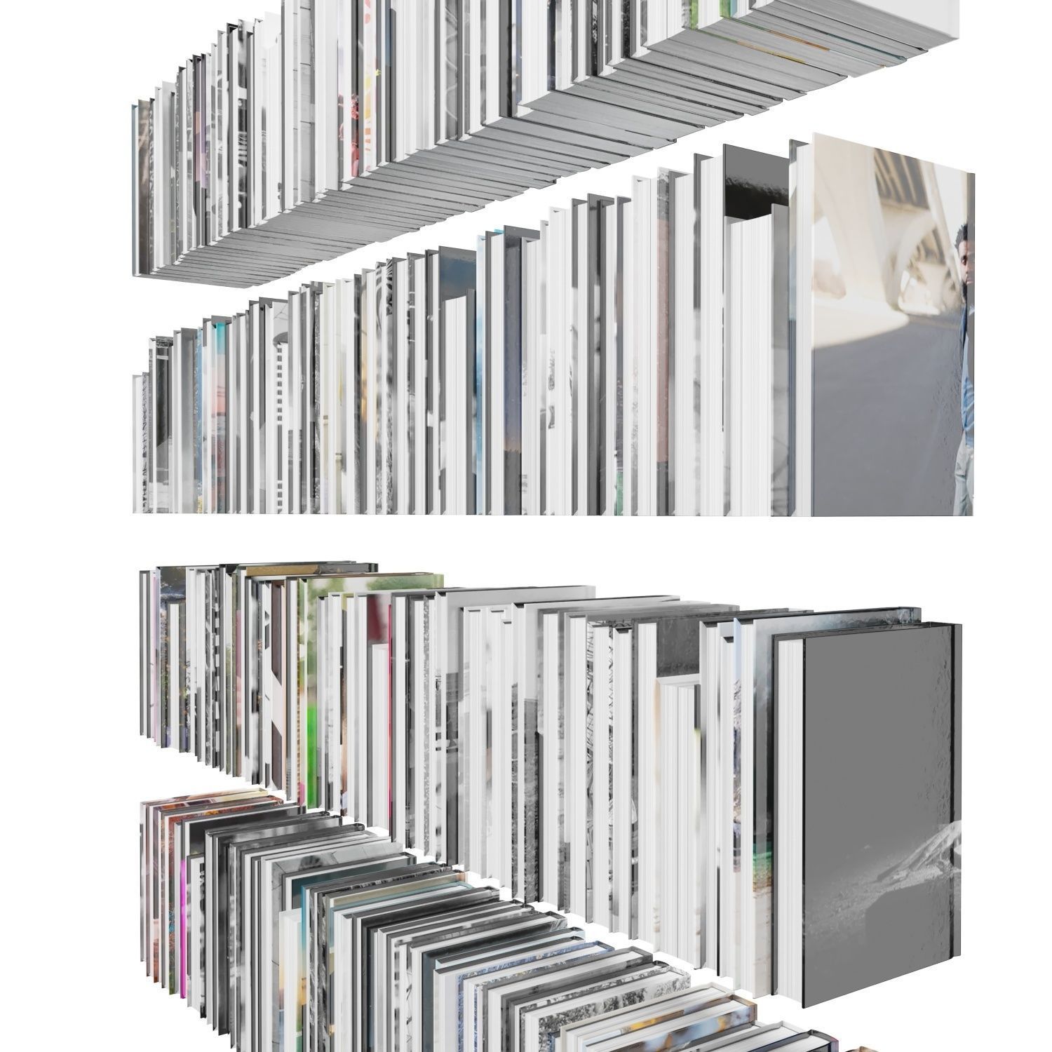Books 150 pieces 4-7-1 Low-poly 3D model_12