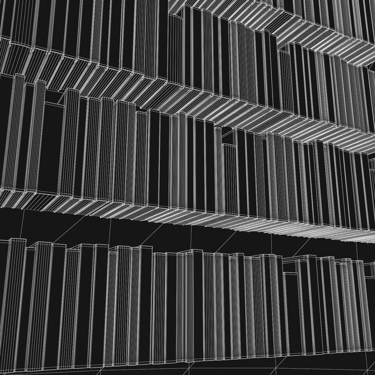 Books 150 pieces 4-7-1 Low-poly 3D model_32