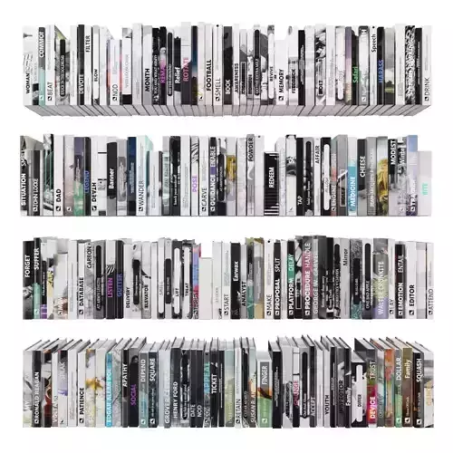 Books 150 pieces 4-7-1 Low-poly 3D model