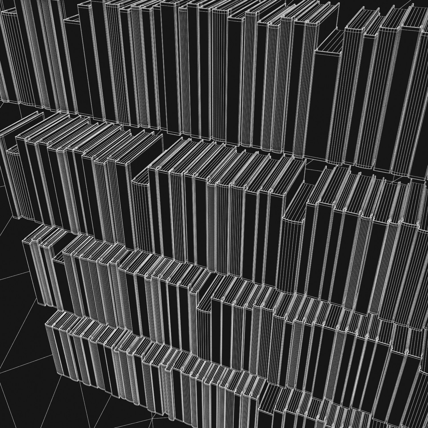 Books 150 pieces 4-7-1 Low-poly 3D model_35