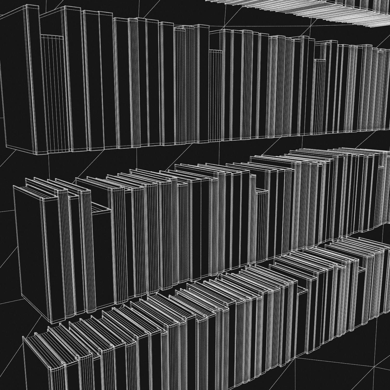 Books 150 pieces 4-7-1 Low-poly 3D model_33
