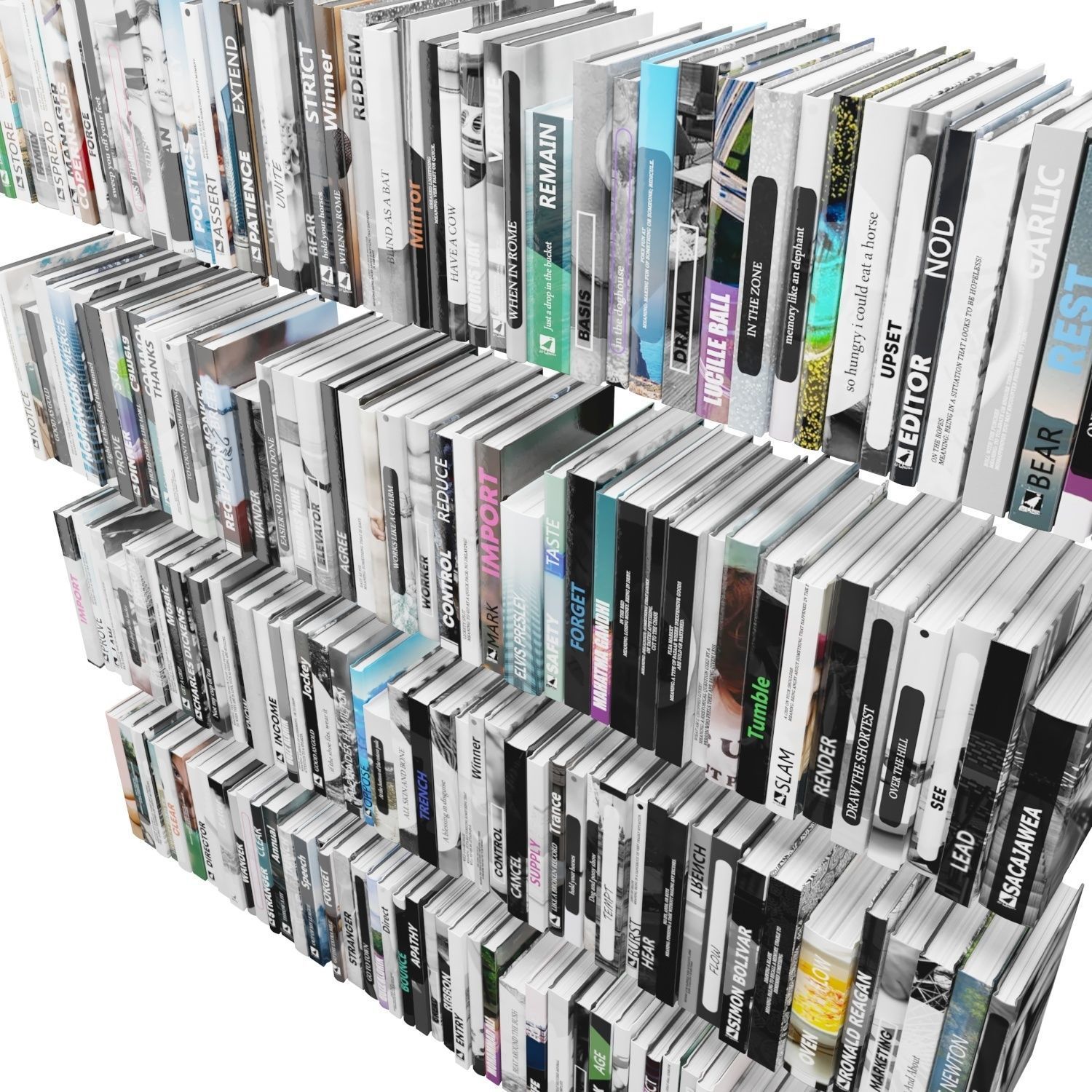 Books 150 pieces 4-7-2 Low-poly 3D model_20