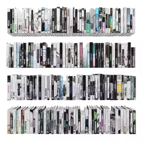 Books 150 pieces 4-7-2 Low-poly 3D model