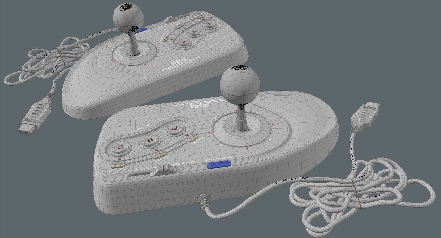 SEGA Arcade Power Stick 3D model_19