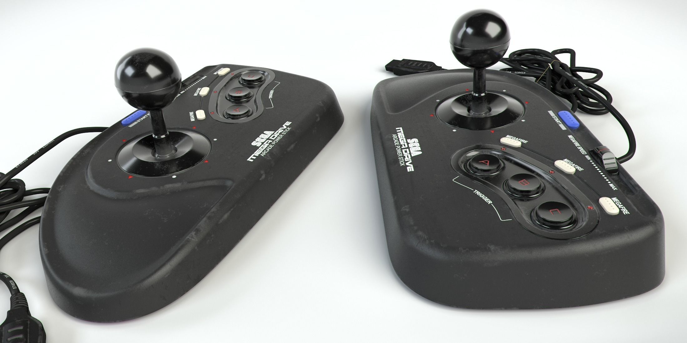 SEGA Arcade Power Stick 3D model_1