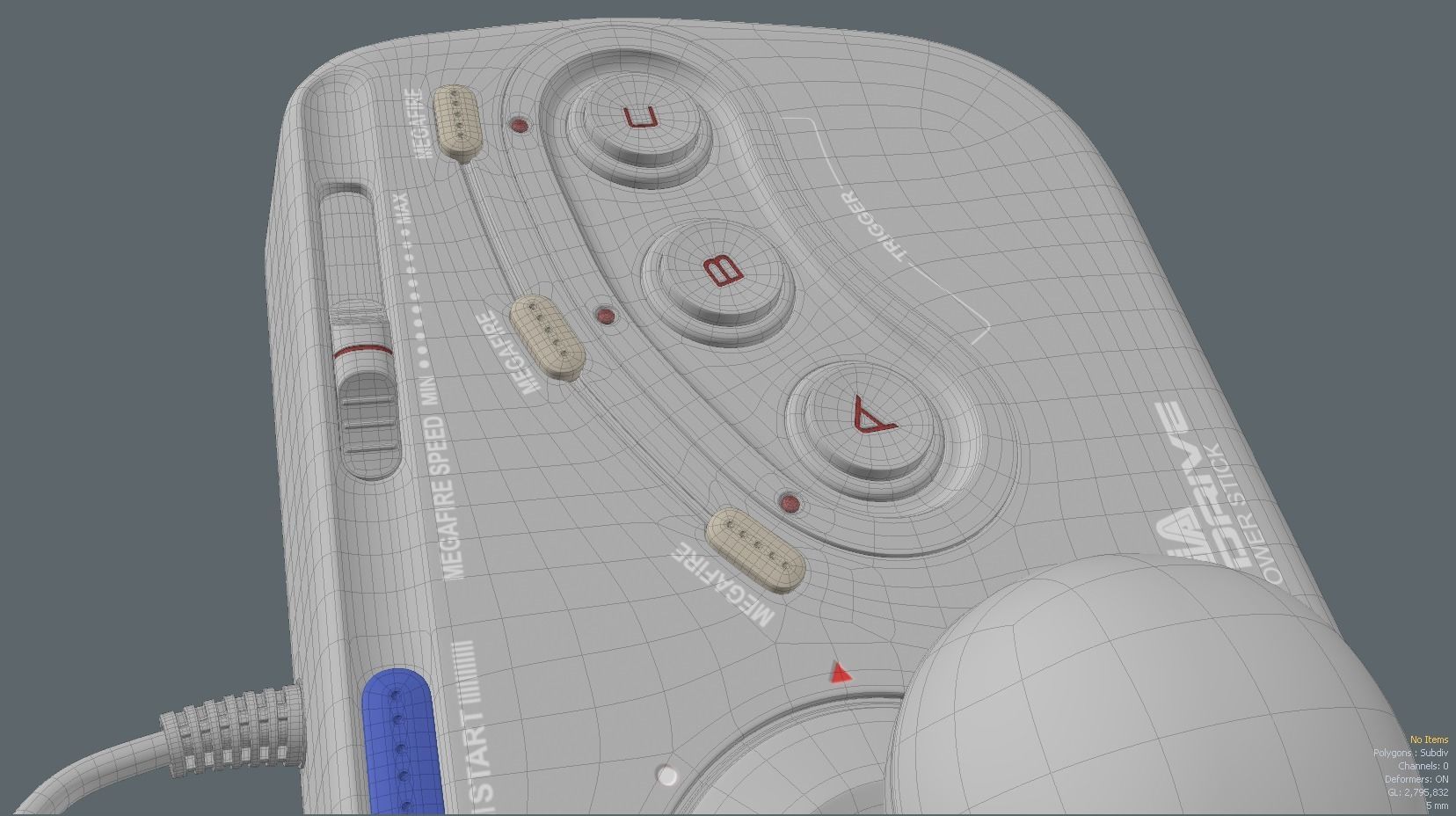 SEGA Arcade Power Stick 3D model_9