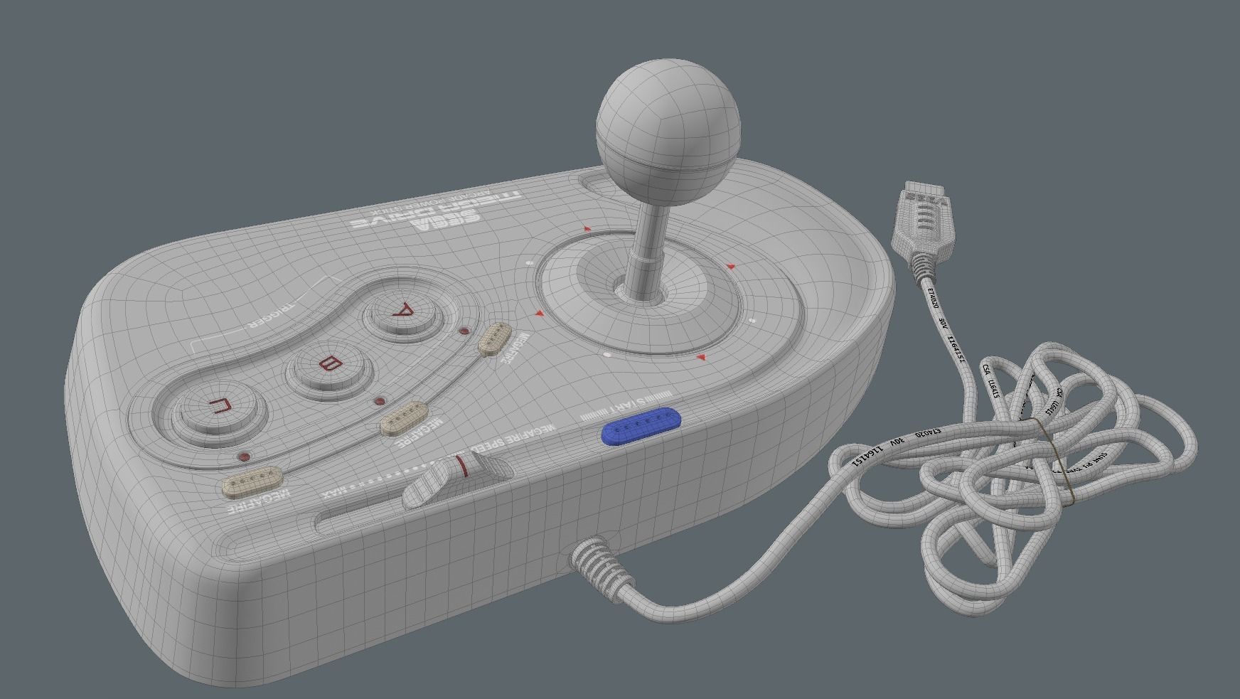 SEGA Arcade Power Stick 3D model_5