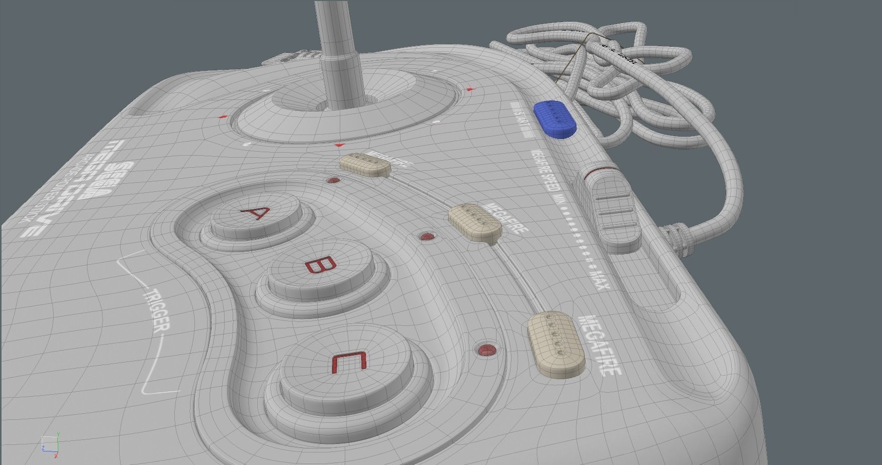 SEGA Arcade Power Stick 3D model_8