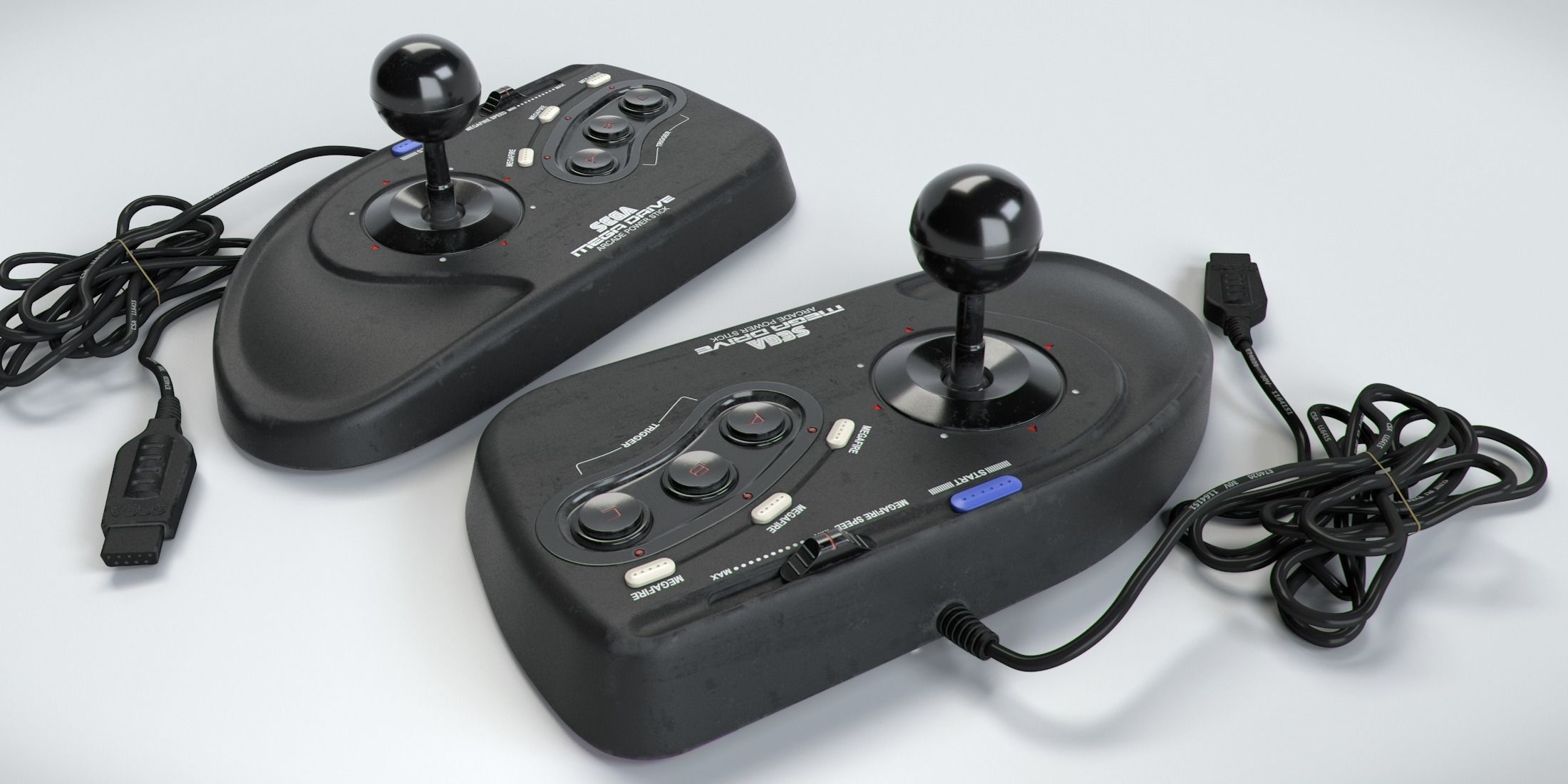 SEGA Arcade Power Stick 3D model_2