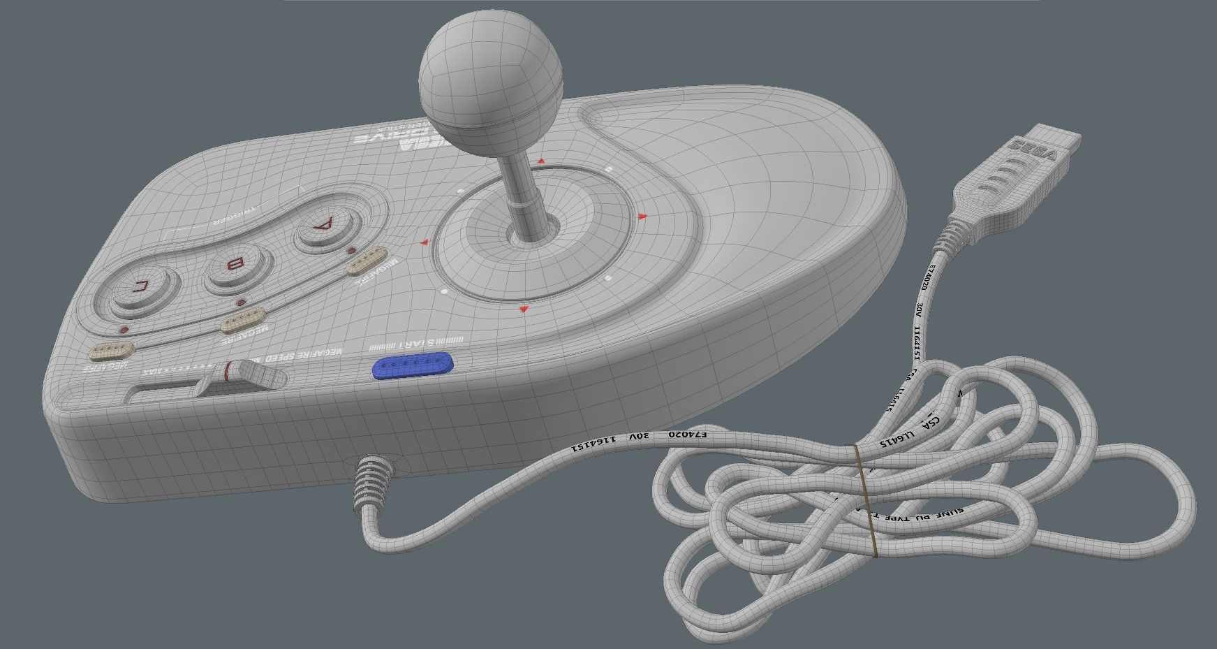 SEGA Arcade Power Stick 3D model_18