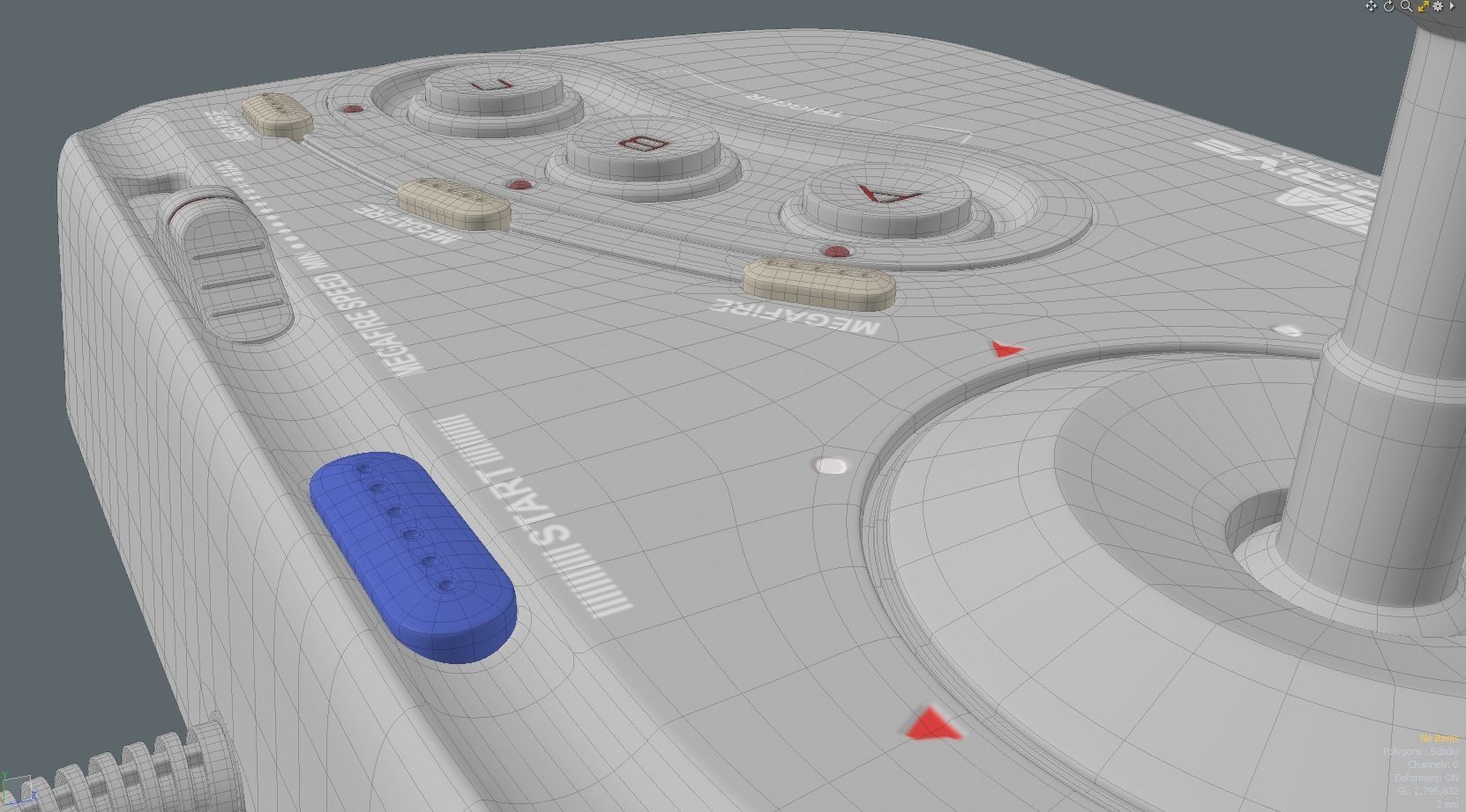 SEGA Arcade Power Stick 3D model_10