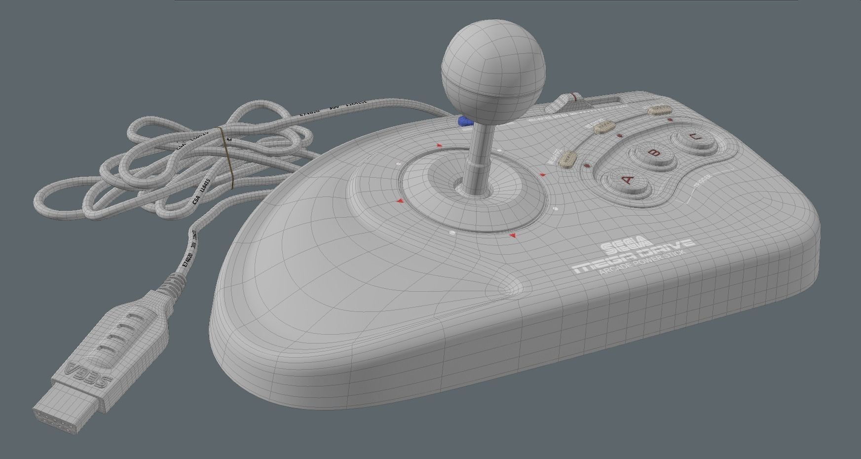 SEGA Arcade Power Stick 3D model_7