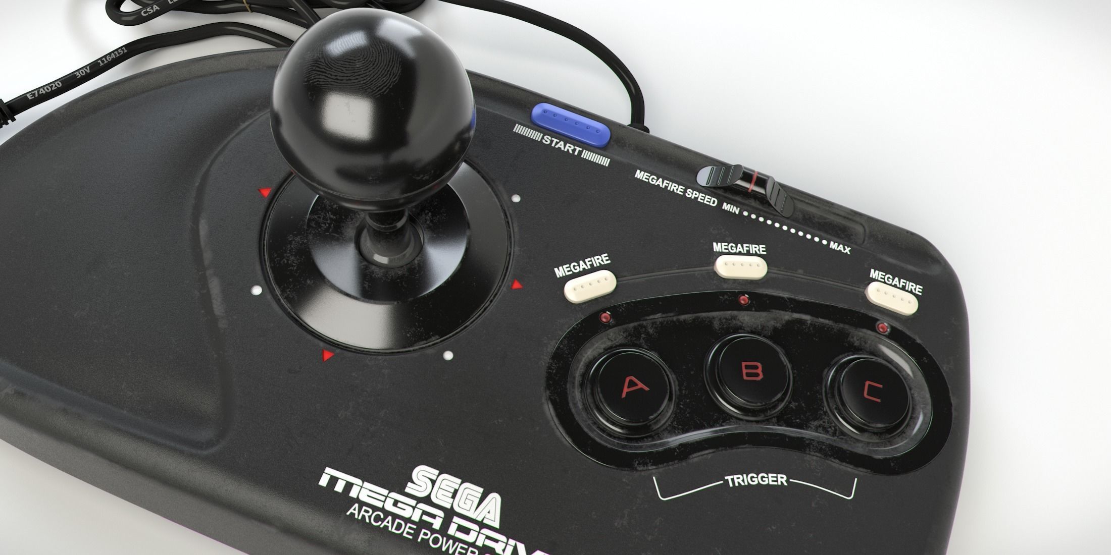 SEGA Arcade Power Stick 3D model_4