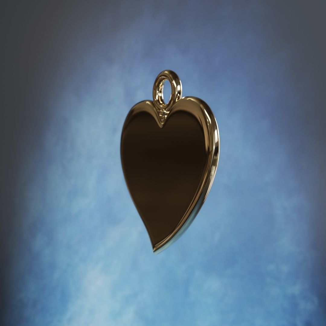 Heart Pendant - stl 3D print model_2
