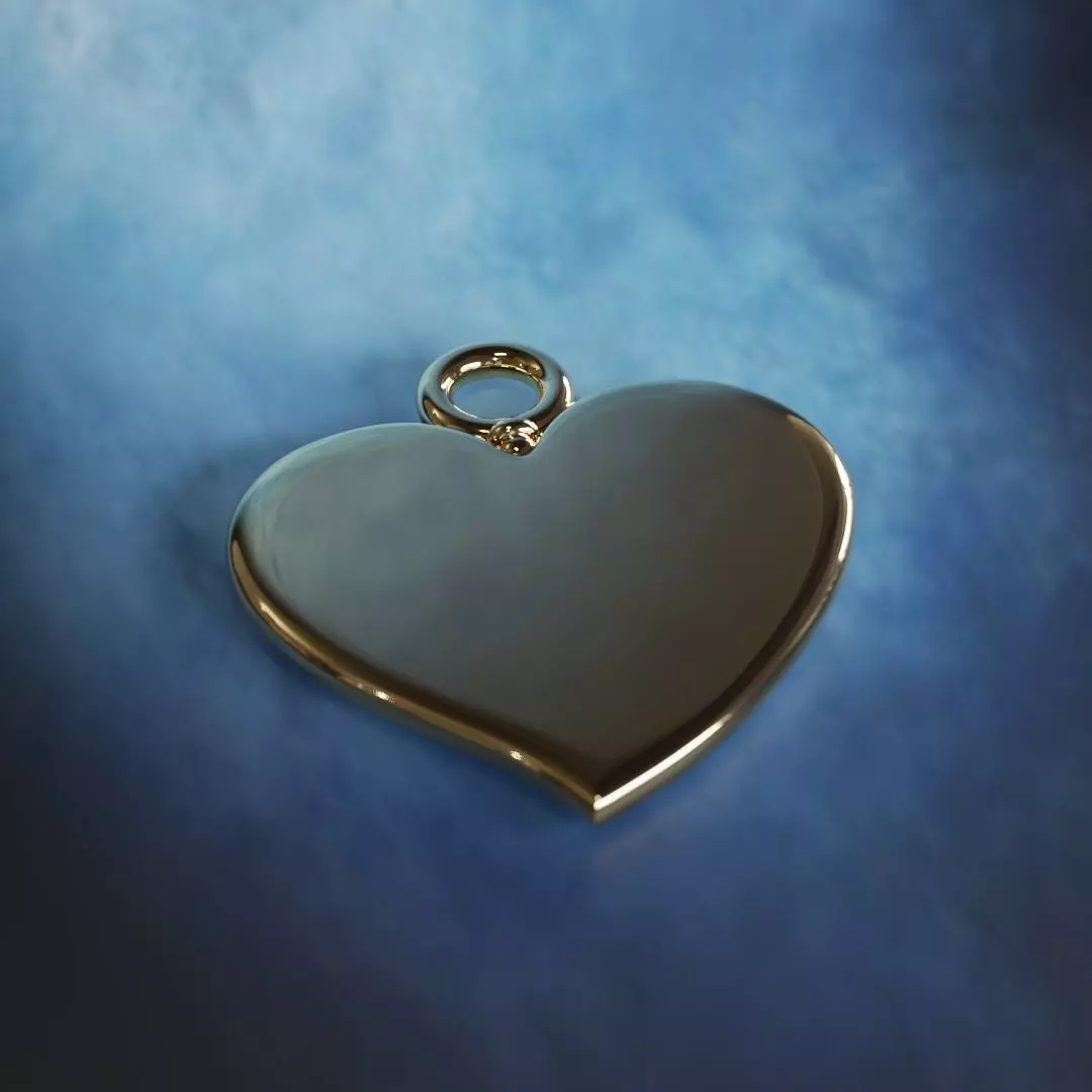 Heart Pendant - stl 3D print model_0