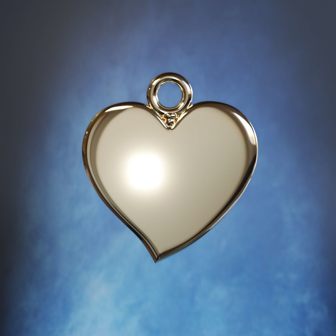 Heart Pendant - stl 3D print model_1
