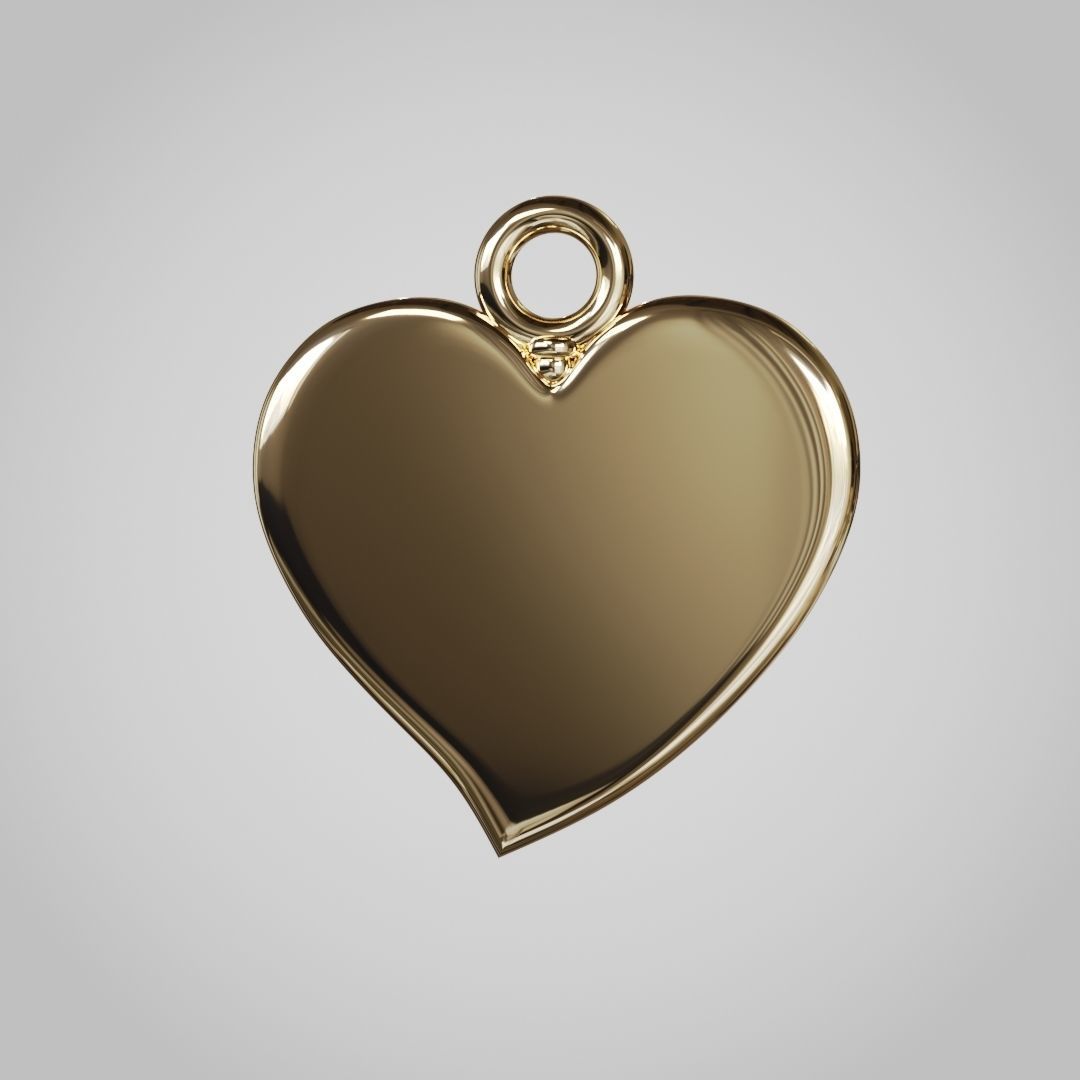 Heart Pendant - stl 3D print model_5
