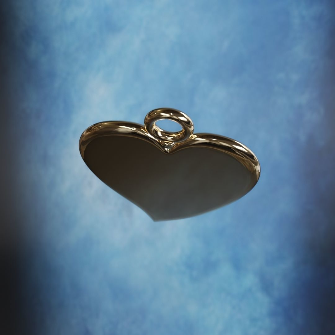 Heart Pendant - stl 3D print model_4