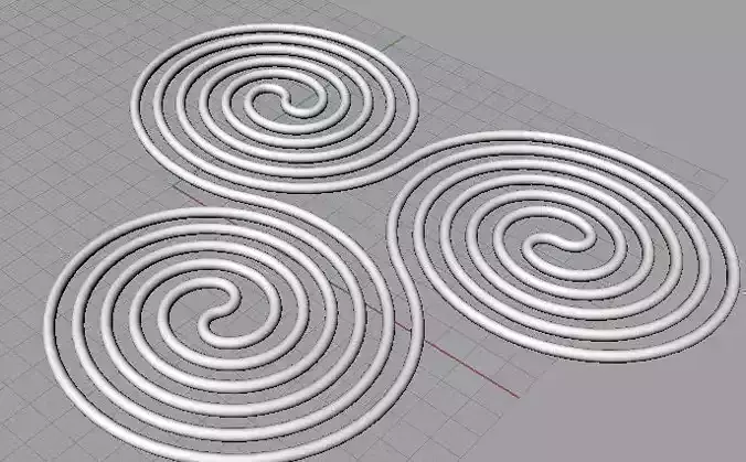 pendant three spirals