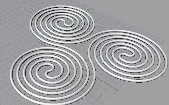 pendant three spirals Free 3D print model