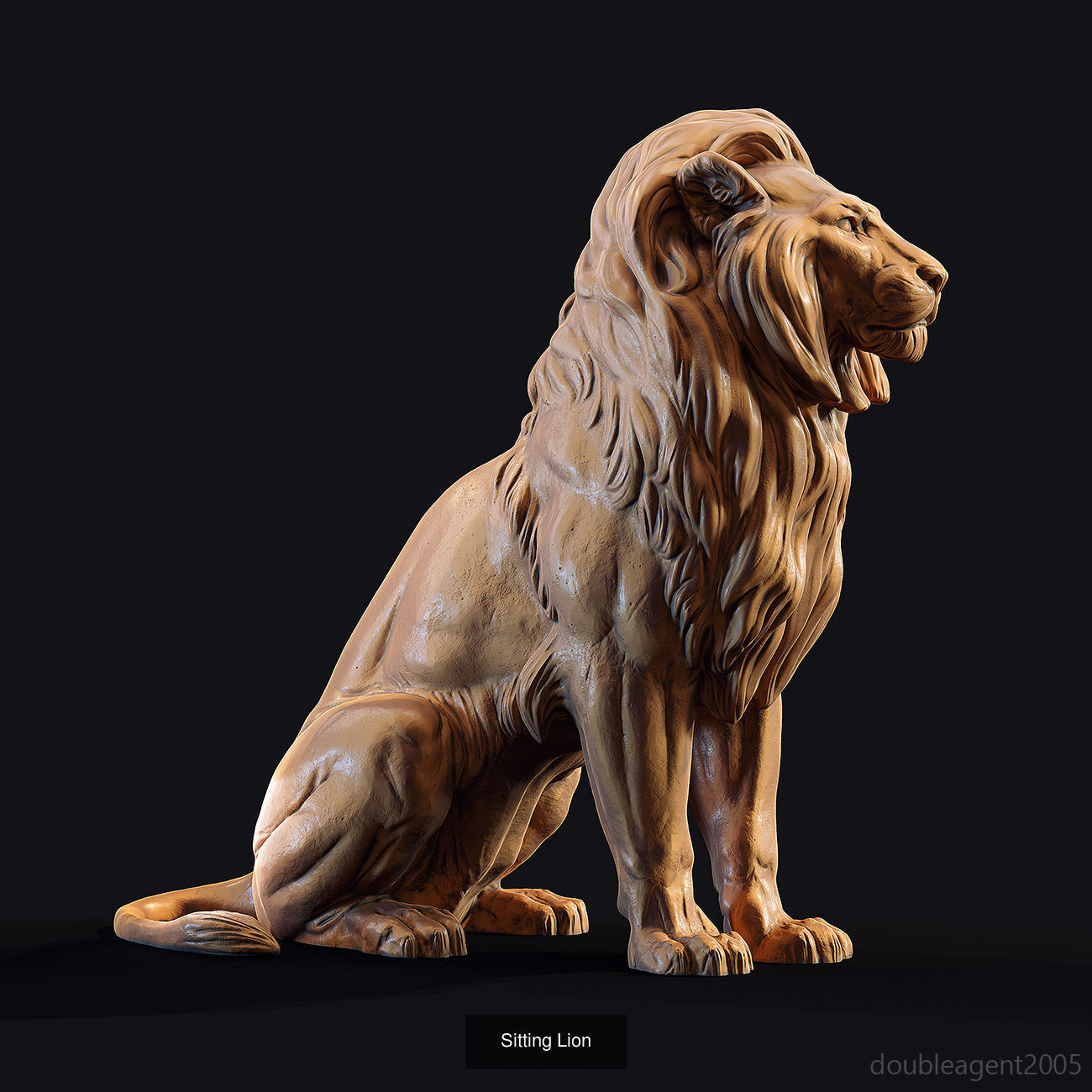 6 lions for 3d print 3D Model Collection_6