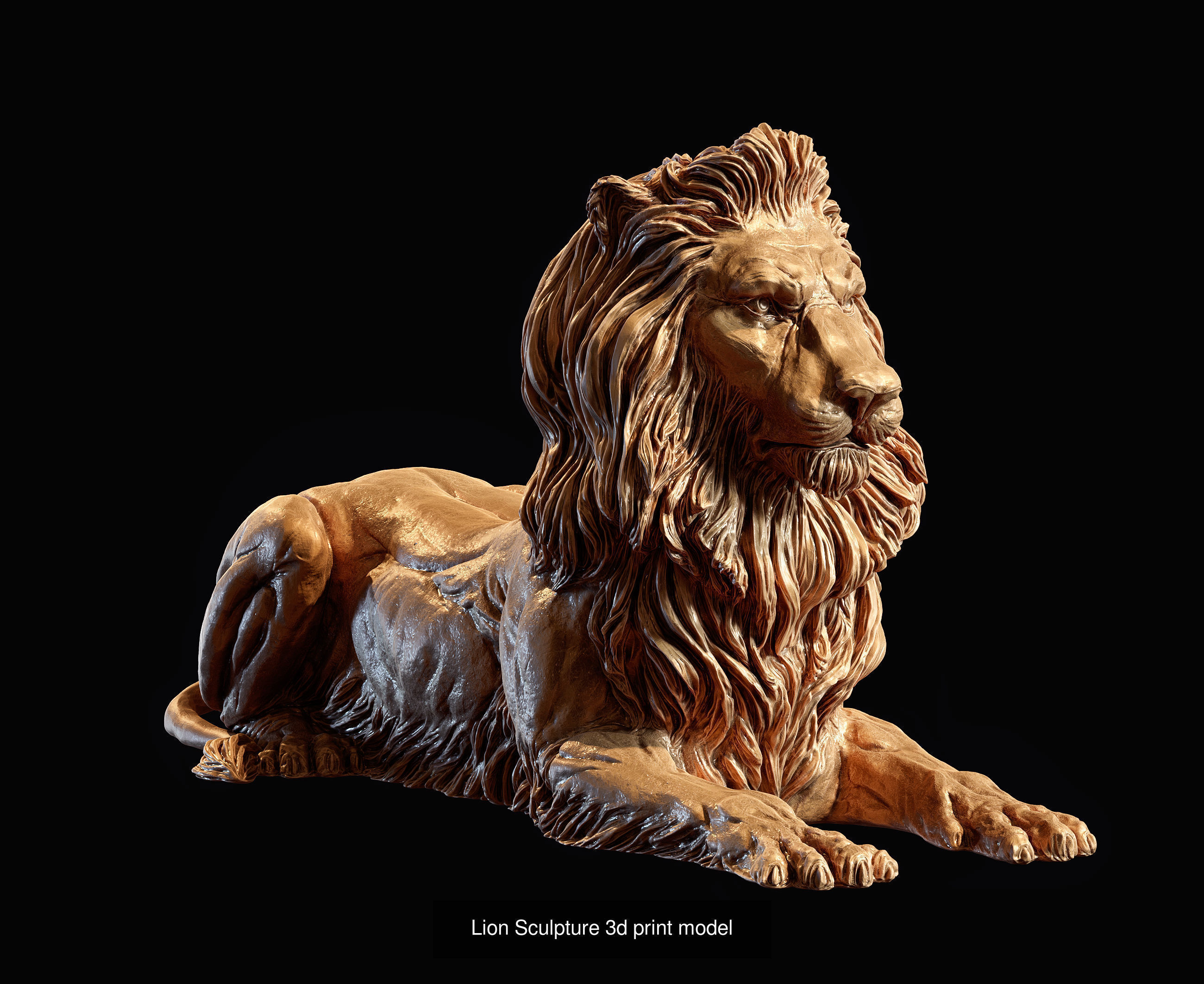 6 lions for 3d print 3D Model Collection_7