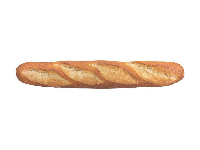Photorealistic Baguette 3D Scan 3D model 5